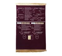 Generisch Bilingual Prayer Mat with Instructions Direction Indicator for Salah Meditation Non-Slip Flannel Design with Integrated Compass Function for Home Prayer Spiritual Practice (D, 65 x 110 cm)