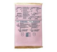 Generisch Bilingual Prayer Mat with Instructions Direction Indicator for Salah Meditation Non-Slip Flannel Design with Integrated Compass Function for Home Prayer Spiritual Practice (B, 65 x 110 cm)