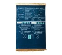 Generisch Bilingual Prayer Mat with Instructions Direction Indicator for Salah Meditation Non-Slip Flannel Design with Integrated Compass Function for Home Prayer Spiritual Practice (E, 65 x 110 cm)