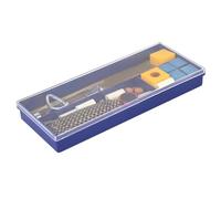 Generisch Billiard Cue Repair Kit - 10 cm Racket Clamp ABS, Includes Adhesive Tip Pool Cue Tips, Sturdy Billiard Shaper Chalk Cube, Wear-Resistant, Versatile Maintenance Kit for and Club