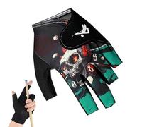 Generisch Billiard Gloves for Women, Pool Gloves for Women, Welding Box Grade Half Finger Gloves, Hand Protection Adjustable for Professionals, Amateurs
