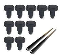 Generisch Billiard Rubber Buffer Protective Pads, Pool Cue Shaft End Sleeve Billiard Stick Protective Cap - Lightweight Replacement Base Protective Caps for Billiard Enthusiasts and Beginners
