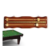 Generisch Billiard Score Counter - Transparent Score Keeper for Shuffleboard | Mountable Wooden Scoreboard Two Player Board for Game Room, Tournament or Home