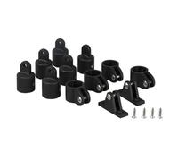 Generisch Bimini Top Hardware Fittings Set | Adjustable Bimini Top Straps with Loops and Loop | 12 Pieces Hooks Pad Eye 7/8 Inch Boat Jaw Slide 7/8 Inch Caps Eye End Deck Hinge for Boat