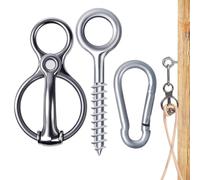 Generisch Binding Ring, Stainless Steel Connection System with Return Function, Heavy Duty Safe-Tie Accessories, Secure Tying for Stable, Paddock, Hall, Horse Trailer, Transport & Training