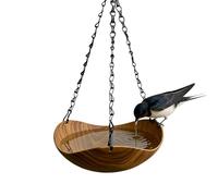 Generisch Bird Bath Bowl - 7.87 x 7.87 x 13.78 Inches Vintage Decorative Hanging Bird Bath Feeder, Chain Fountain Design | Outdoor Patio Deck Yard Courtyard Balcony Garden Finch Hummingbird Pool