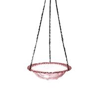 Generisch Bird Bath Bowl, Bird Bath for Outdoors, Bird House Hanger Metal, Decorative, Hanging for in the Garden, Patio, Observation, Home Window, 1 Piece (40 x 23.5 x 5.5 cm)