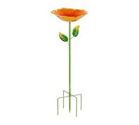 Generisch Bird Bath, Colourful Metal Rustproof Standing Stakes, Wild Bird Food and Bath Bowl for Outdoor Use and Balcony, for the Yard, Patio, Balcony, Backyard as Outdoor Decoration