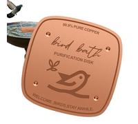 Generisch Bird Bath Copper Disc, 0.6 mm Thick Water Purifier Cleaning Bowl - Physically Safe Copper Plate for Bird Bath - For All Year Round Use Backyard Patio Country House Farmhouse Park