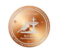 Generisch Bird Bath Copper Disc - Round Cleaning Accessories Garden, Bird Bath Plate Cleaning Disc | For Solar Fountains Large Small Concrete Stone Outdoor Garden Area Yard