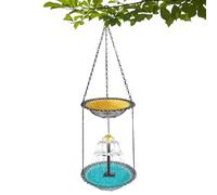 Generisch Bird Bath for Outdoor Use | Animal Drinking Bowl with Solar Pump - Bird Bath Including Water Basin for the Garden | For Fences, Railings, Patios, Columns, Patios, Courtyards, Balconies