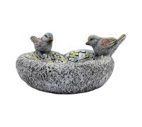 Generisch Bird Bath for Outdoors, Cute Resin Weatherproof Basin, Bird Bath, for Aviaries, Finches, Monk's Parakeets, Garden, Backyard, Patio, Park