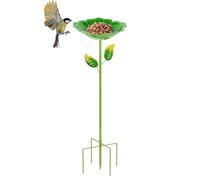 Generisch Bird Bath for Outdoors, Metal Rustproof Stakes, Suitable for All Seasons, Weatherproof, Decorative Bird Bath Bowl, for the Yard, Patio, Balcony, Backyard and as Outdoor Decoration