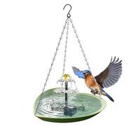 Generisch Bird Bath, Heart-Shaped Weatherproof Pet Tub, Hummingbird Bath Solar Fountain, for Sparrows, Budgies, Lovebirds, Cockatiels, Finches, Garden Ponds, Outdoor, Patio