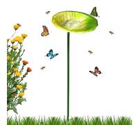 Generisch Bird Bath with Fountain - Metal Garden Decoration with Ground Spike for Inserting into the Ground | Bird Baths - for the Garden, Balcony, Railing, Floor, Patio, Backyard, D