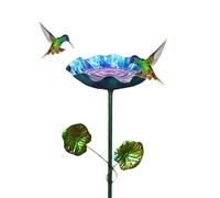 Generisch Bird Baths - Metal Vintage Stake - Bird Water Drinker, for Feeding in the Home Garden, Backyard Area, Courtyard, Landscaping, Park, Outdoor Use for Monk Parakeets