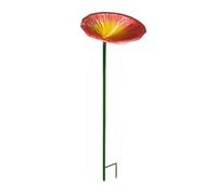 Generisch Bird Baths on the Base Metal Bowl with Pole and Ground Spike Bird Baths Suitable for Deck, Patio, Backyard, Balcony, Railing, Floor and Pool