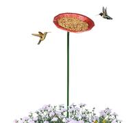 Generisch Bird Baths on the Base, Metal Bowl with Pole and Ground Spike, High Bird Bath, for the Garden, Balcony, Railing, Floor, Patio, Backyard, Pool, Deck