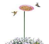 Generisch Bird Baths on the Base, Metal Garden Decoration with Ground Spike for Inserting into the Ground Bird Bath for Outdoor Use - for Garden, Balcony, Railing, Floor, Patio,