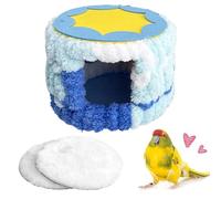 Generisch Bird Bed - 1 Piece Winter Warm Bird Nest | 17.6 x 17.6 x 12 cm Heating Mat, Warmer Cage with Pads, Parakeet Cave for Cockatiels, Parakeets, Turtle Doves, Finches, Pet Supplies