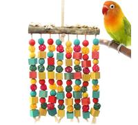 Generisch Bird Chew Toys - Multicoloured Playthings, 5 Piece Beak Nibblers for Avian Use, Shredding Blocks with Metal Hooks, Pet Supplies, Wooden Gnawing Props for Finches, Canaries and Macaws