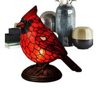 Generisch Bird Light, Novelty Wireless Decorative Resin Stained Glass Lamp Desk Decoration, for Christmas, Birthday, New Year, Animal Lover, Bedroom, Office, Study Room and Dorm