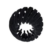 Generisch Bird Nest Magic Hair Clip, Ponytail Holder Bun Maker, Velvet Fabric, Black, Unisex, Adult, Hair Securing, Round, Solid, 1 Count (Pack of 1)