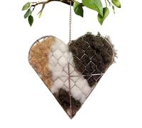 Generisch Bird Nesting Heart | Metal Hanging Decorative Item Nesting Material Holder in Heart Shape - For Garden, Yard, Backyard, Park, Homeowner, Gardener
