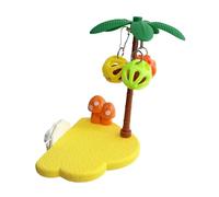 Generisch Bird Perch for Parrots - 14.6 x 12.9 x 9.2 cm Pet Enrichment Cage Toy with Chew Bells Ball, Resting Parrot Perch for Cockatiels Parakeets Lovebirds Conures Small Medium Large Birds
