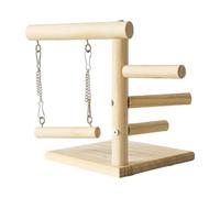 Generisch Bird Stand Playground - Wooden Perch, Non Slip Bird Tree | Natural Portable Avian Activity Structure, Wooden Exercise Entertainment System with Small Medium Indoor Pet Birds