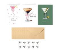 Generisch Birthday Cards for Men | Blank Postcards in Classic Design - Coffee Blessing Greeting Card - for Husband Sister Girlfriend Mum Daughter Home Office Travel Party