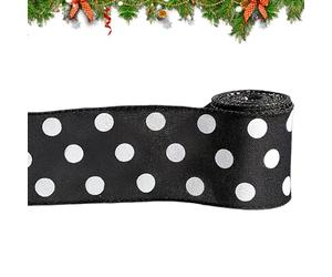 Generisch Black and White Ribbon for the Christmas Tree, Seasonal Home Decoration, Garlands, Wrapping Ribbons, for Fireplace, Stairs, Tables, Doors, Porches, Wedding, Party, Guest , Scrapbooking