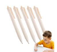 Generisch Black Ballpoint Pens, Retractable Ballpoint Pens - Pack of 5 Retractable Business Signature Pens 0.5mm | Portable Student Learning Pens for Girls, Students, Teachers