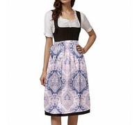 Generisch Black Gothic Dress for Women Plus Size German Oktoberfest Women's Floral Print Lace Up Half Apron Cosplay Costume Beer Festival Party Dress Outfit Furry Costume Cosplay Mask, Light purple, S