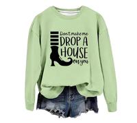 Generisch Black Punk Hoodie Moon Sweatshirt with Hood Sweat Jacket Costume Party Leisure Clothing Hoodie Women's Coat Tops Streetwear Halloween Carnival Pullover, hoodies b1-light green, XXL