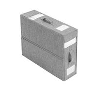 Generisch Blankets Storage Containers, Bed Sheet Organiser Container, Foldable Storage Bag for Duvet Covers, Blankets, Cardboard Material, White, Grey, Beige, Black