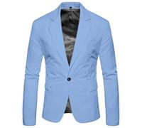 Generisch Blazer Men's Slim Fit Jacket Sporty Leisure Blazer Jacket Lapel 1 Button Suit Jacket Business Party Sports Jacket Lightweight Breathable Work Jacket Outdoor Comfortable Transition Jacket