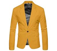 Generisch Blazer Men's Slim Fit Jacket Sporty Leisure Blazer Jacket Lapel 1 Button Suit Jacket Business Party Sports Jacket Lightweight Breathable Work Jacket Outdoor Comfortable Transition Jacket