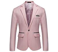 Generisch Blazer Men's Slim Fit Suit Jacket Button Down Pockets Jacket Oversized Baggy Sports Jacket Leisure Business Blazer Jacket Versatile Sweat Jacket Comfortable Transition Jacket Classic Trend