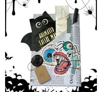 Generisch Blind Date, Supplies, Halloween Kit, Spooky Bat Ghost Themed Decorations Reading Set for Holiday, Adults, Teens, Women, Men Readers, 9.84 x 7.87 Inches