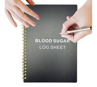 Generisch Blood Pressure Diary for Daily Monitoring, 60 Pages A5 Portable Blood Sugar Notebook | Practical for Health Diary, Nutrition Planning, Doctor's Appointments and Long-Term Records