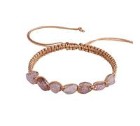 Generisch Blue Bracelet Lovers Multiple Rings Handmade Flat Knot Without Beaded Bracelet for Women Bangle Natural Jewelry, one size, Crystal