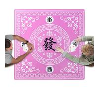 Generisch Board Game Mat, Mahjong Mat - 27 x 27 Inch Playing Card Mat with Noise Reduction, Tile Play Mats, Retro Dice Game Tablecloth, Mahjong Accessories for Board and Tile Games