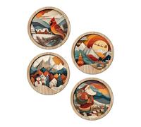 Generisch Boho Decorative Wall Art, Classic Wooden Christmas Wall Decoration, Aesthetic Room Decoration for Garden, Living Room, Yard, Bedroom, Outdoor, Country House, Indoor and