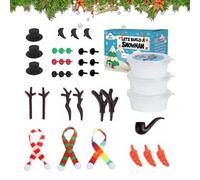 Generisch Bonhomme de Neige Construction Kit - Activité Créative Hiver | Clay à Modeler | Activités Scolaires, Vacances, Atelier, Jeu Éducatif, Décoration Fête, DIY Bonhomme de Neige