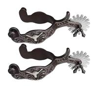 Generisch Boot Spurs, Equipment for Equestrian Sports, Metal Cowboy Spurs, for Riders and Equestrian Athletes and Horse Trainers Competitors Women Men Jumping Ranch Work Competition Games