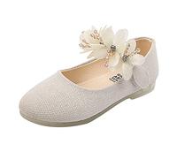 Generisch Boots 30 Toe Baby Dance Round Princess Infant Shoes Girls Flowers Shoes for Girls Winter Shoes 24, beige, 8 UK Child