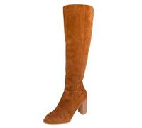 Generisch Boots Women's Suede Over-the-Knee Boots Women's Winter Boots with Block Heel Knee Boots Round Toe Cap Transition Boots Lightweight Vintage Women's Boots Comfortable Long Shaft Boots, brown