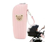 Generisch Bottle Warming Bag for Nursery, Baby Bottles, Cool Bag with Bear Design, Thermal Bag for Nursing Mothers on the Go for Storage, for Breast Milk, Food Storage, Storage and, pink, see
