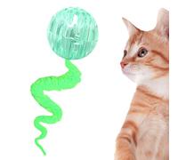 Generisch Bouncy Ball with Tail for Cats, Interactive Toy Balls with Tail for House Cats, Bouncy Ball for Cats, Keeps Cats in Mind, All Cat Sizes